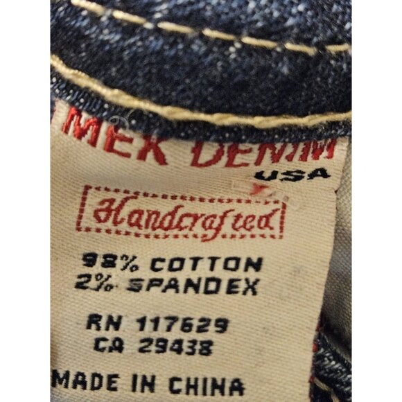 MEK Boulder BootCut Jeans 25x31 Y2K VTG Embroidered Flap Pocket  Distressed HEMD - Picture 12 of 12